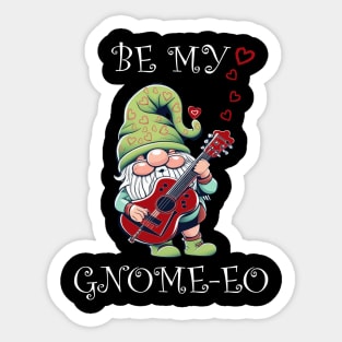 Cute Gnome Be My Gnome-Eo Valentine Sticker